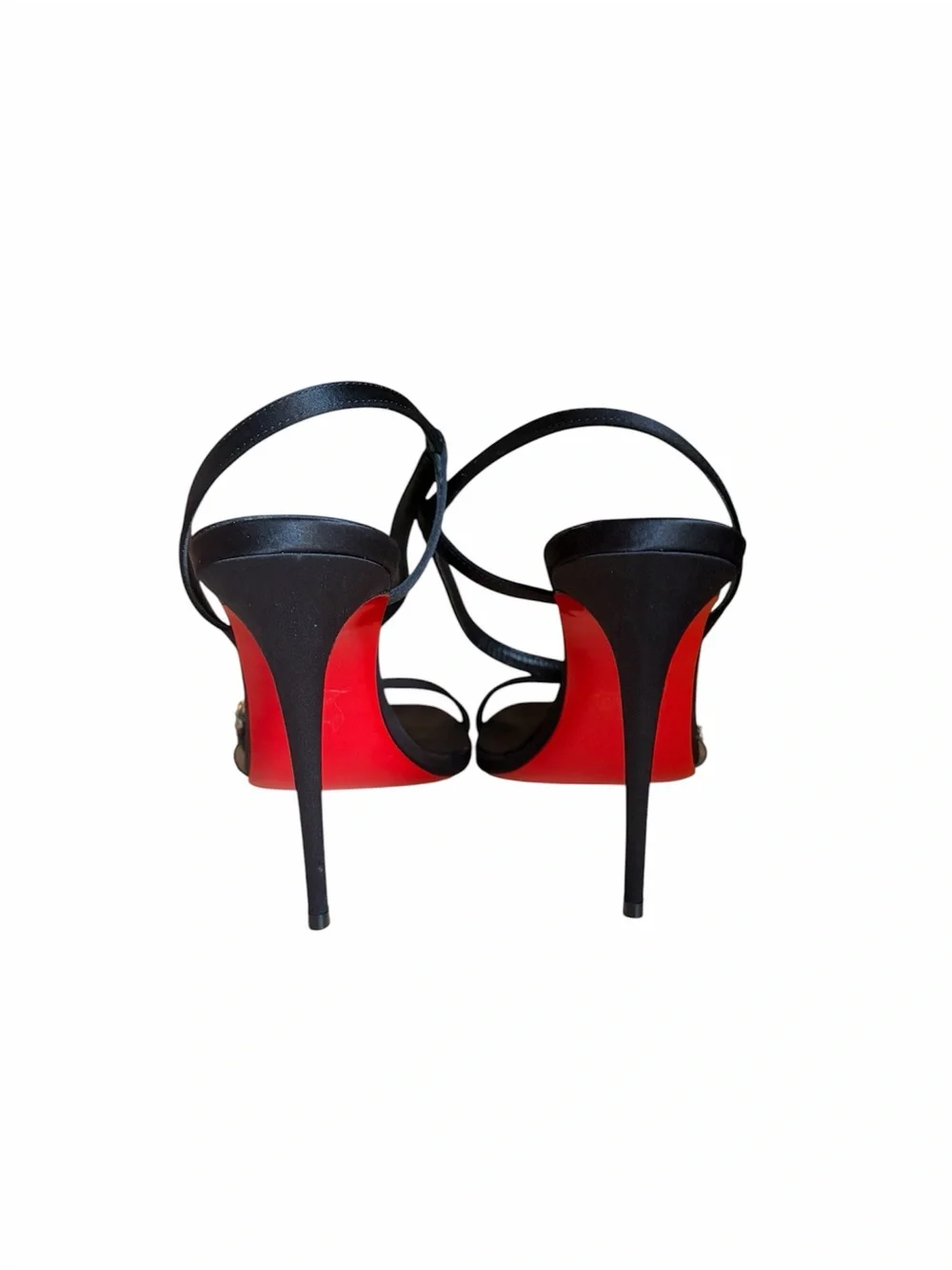 Christian Louboutin Rosalie Red carpet Strass Crystal satin heels RETAIL 1,395